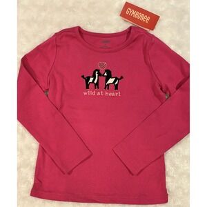 NWT Wild One Pink Zebra Applique Embroidery Pink "Wild at Heart" Tee Top 5